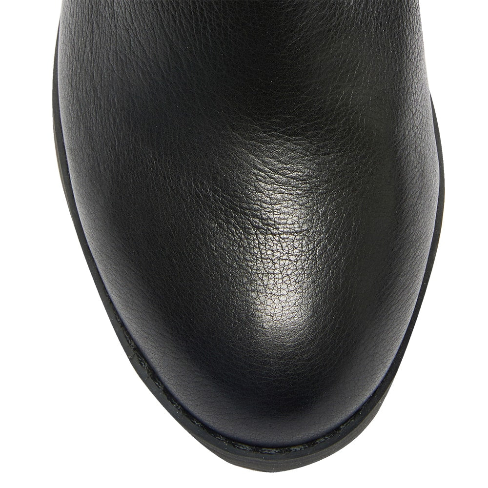Latch Boot in Black Leather