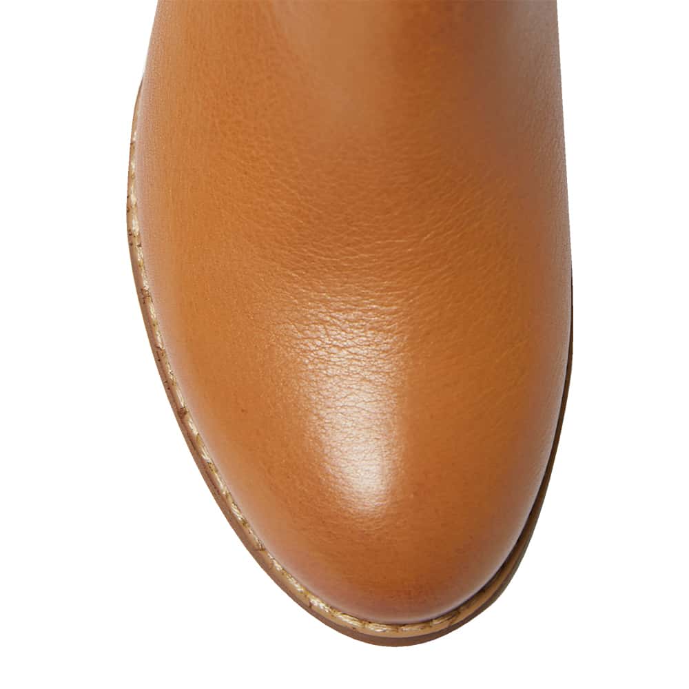 Latch Boot in Tan Leather