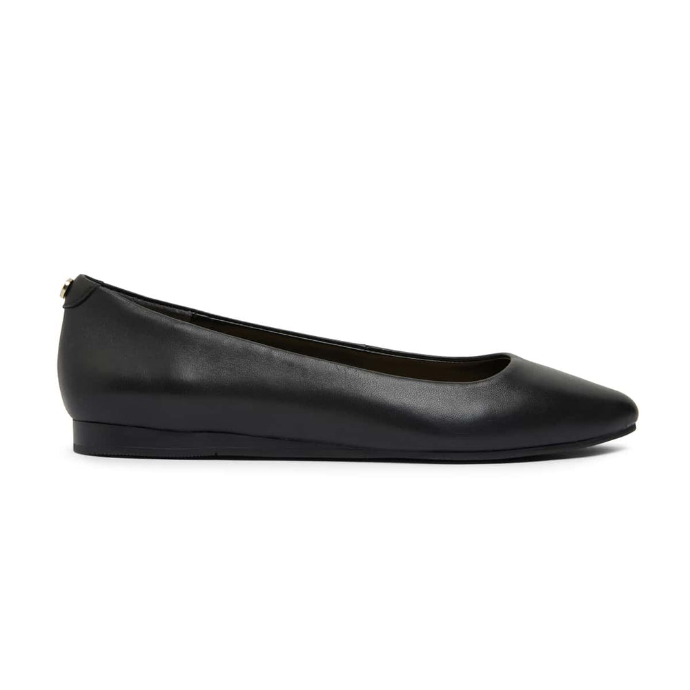 Laura Flat in Black Leather