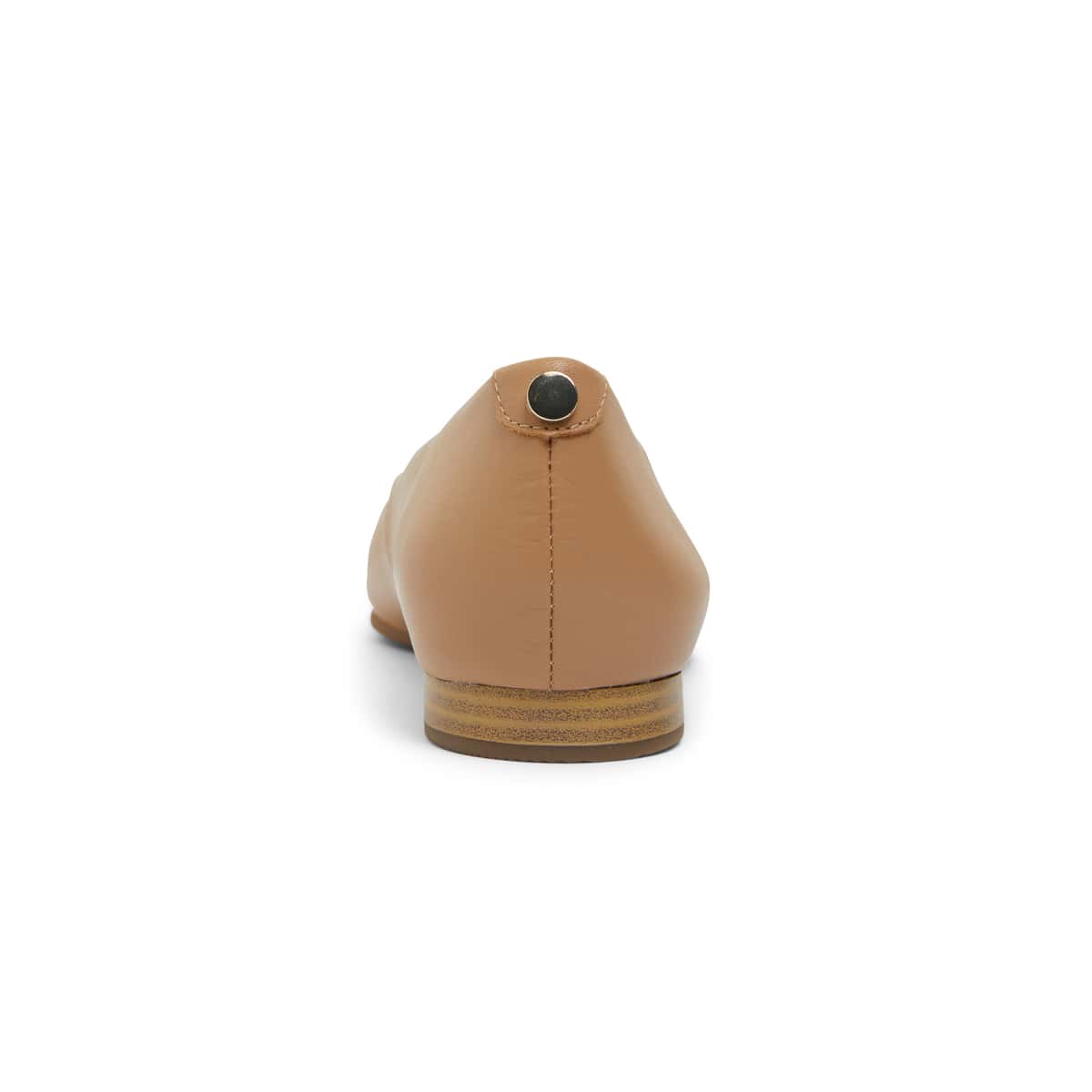 Laura Flat in Camel Leather