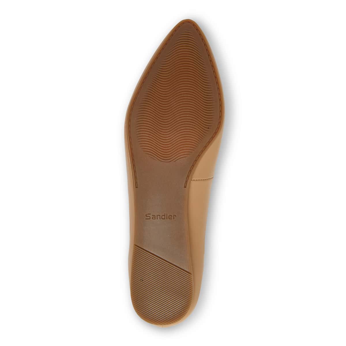 Laura Flat in Camel Leather