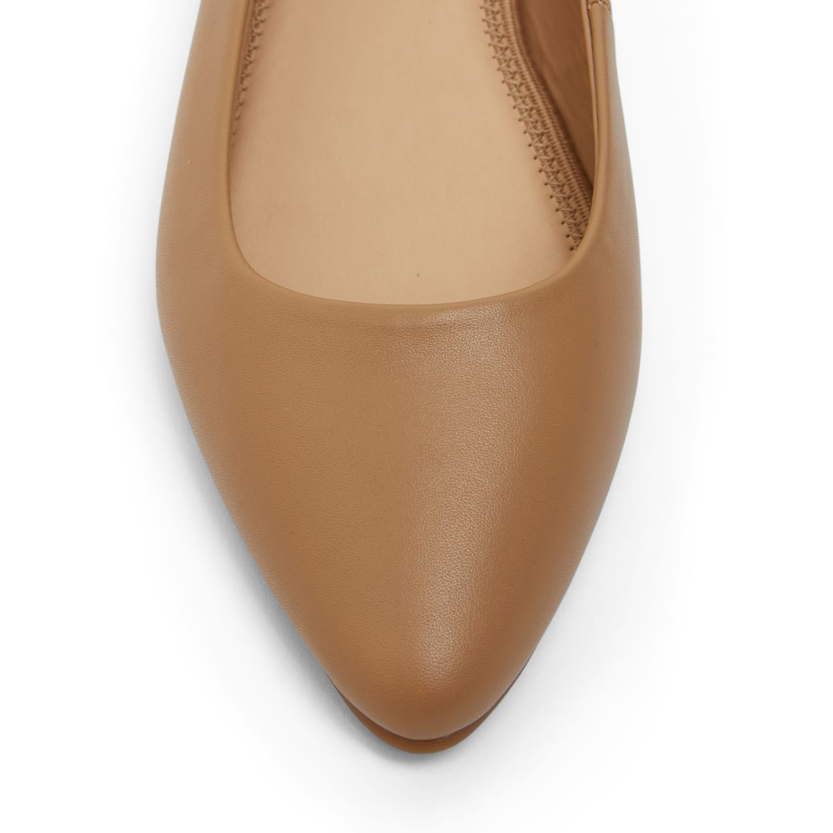 Laura Flat in Camel Leather