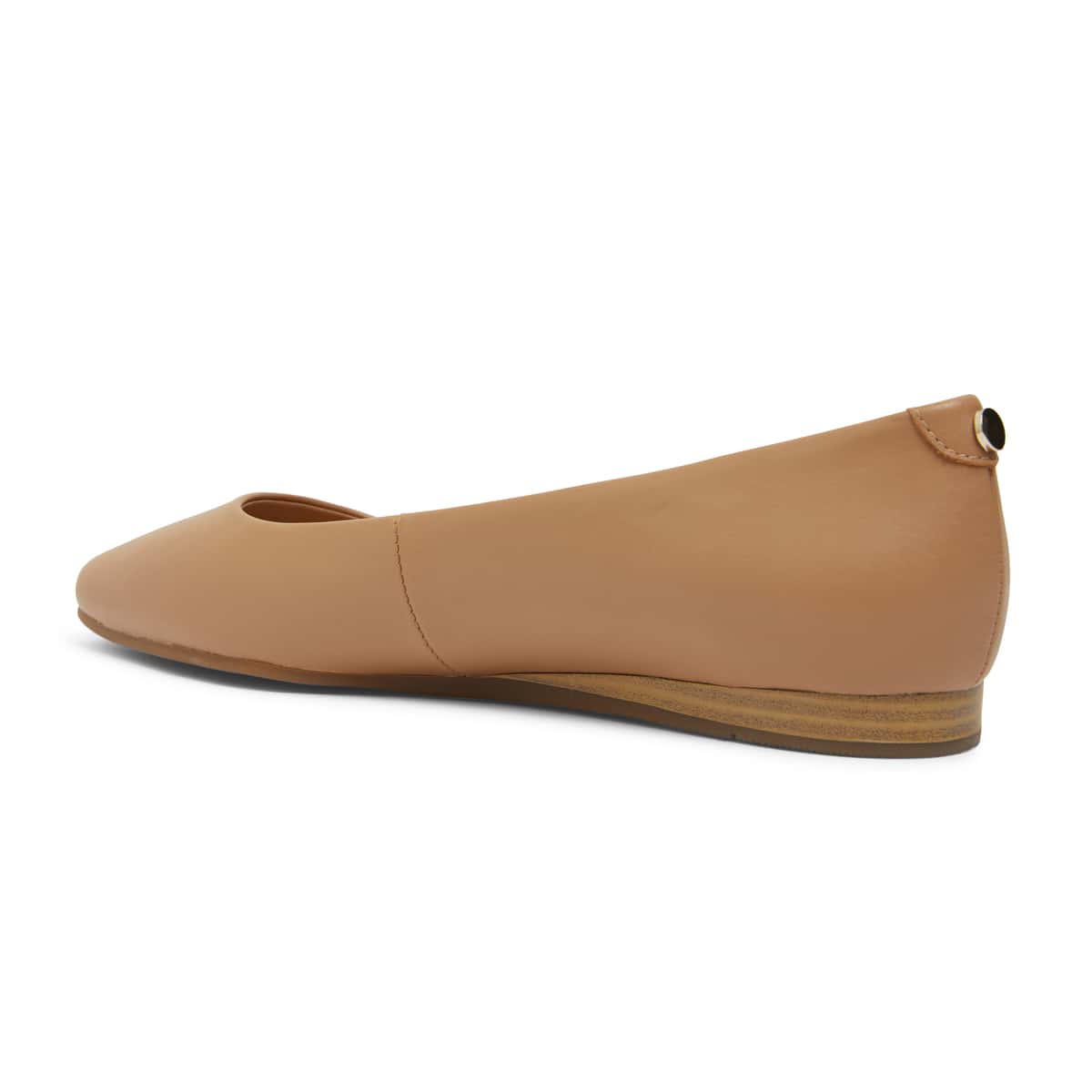 Laura Flat in Camel Leather