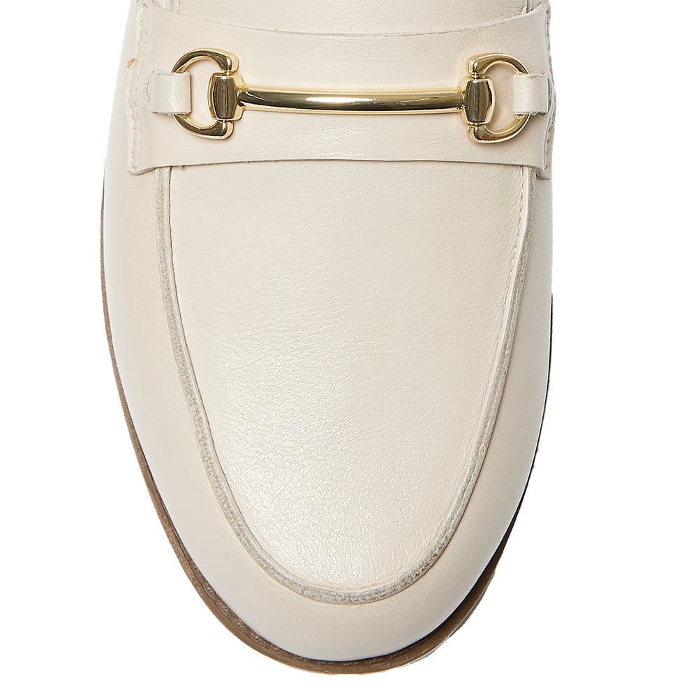 Lena Loafer in Ivory Leather