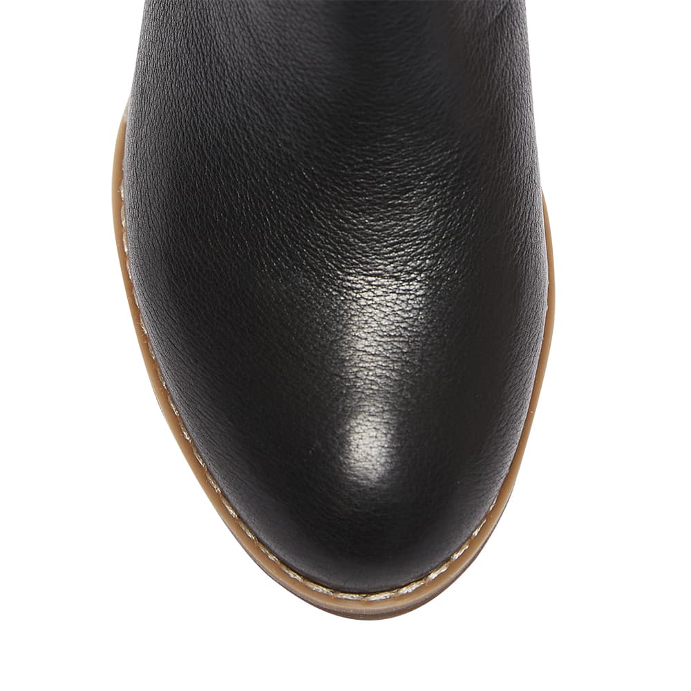 Liam Boot in Black Leather