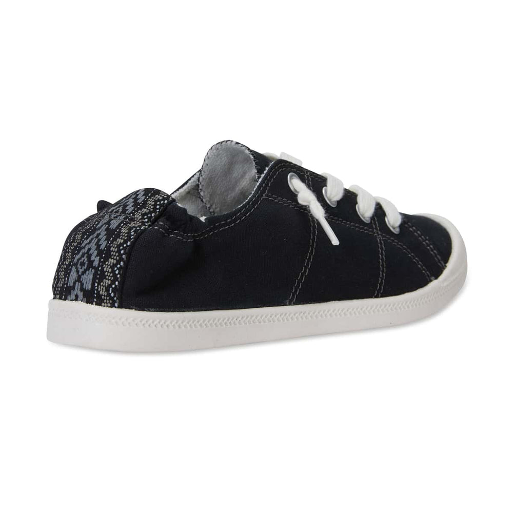 Link Sneaker in Black Fabric Sandler Shoe HQ