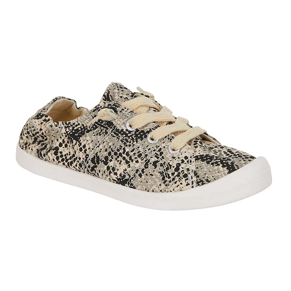 Link Sneaker in Taupe Snake Fabric