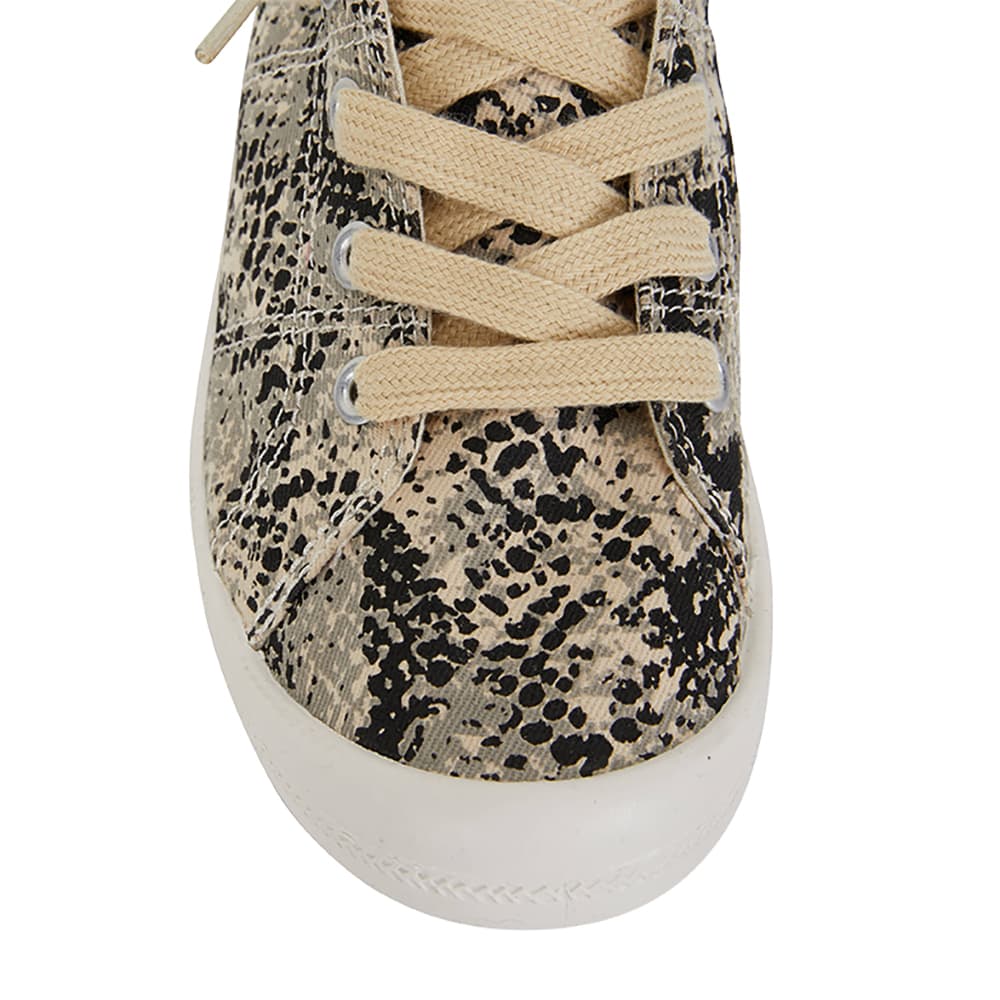Link Sneaker in Taupe Snake Fabric