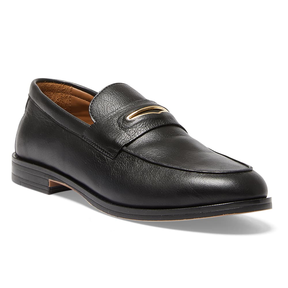 Lola Loafer in Black Leather