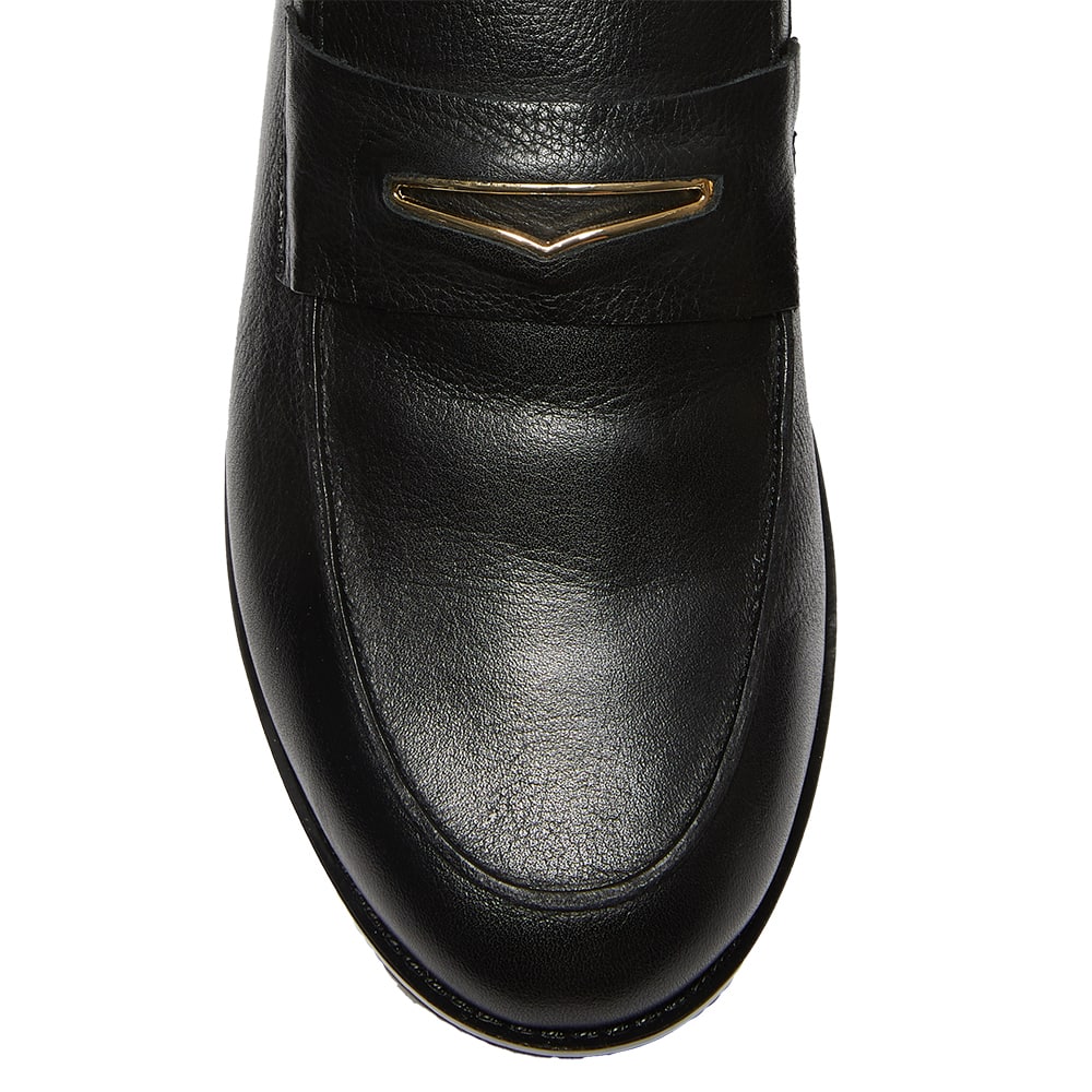 Lola Loafer in Black Leather