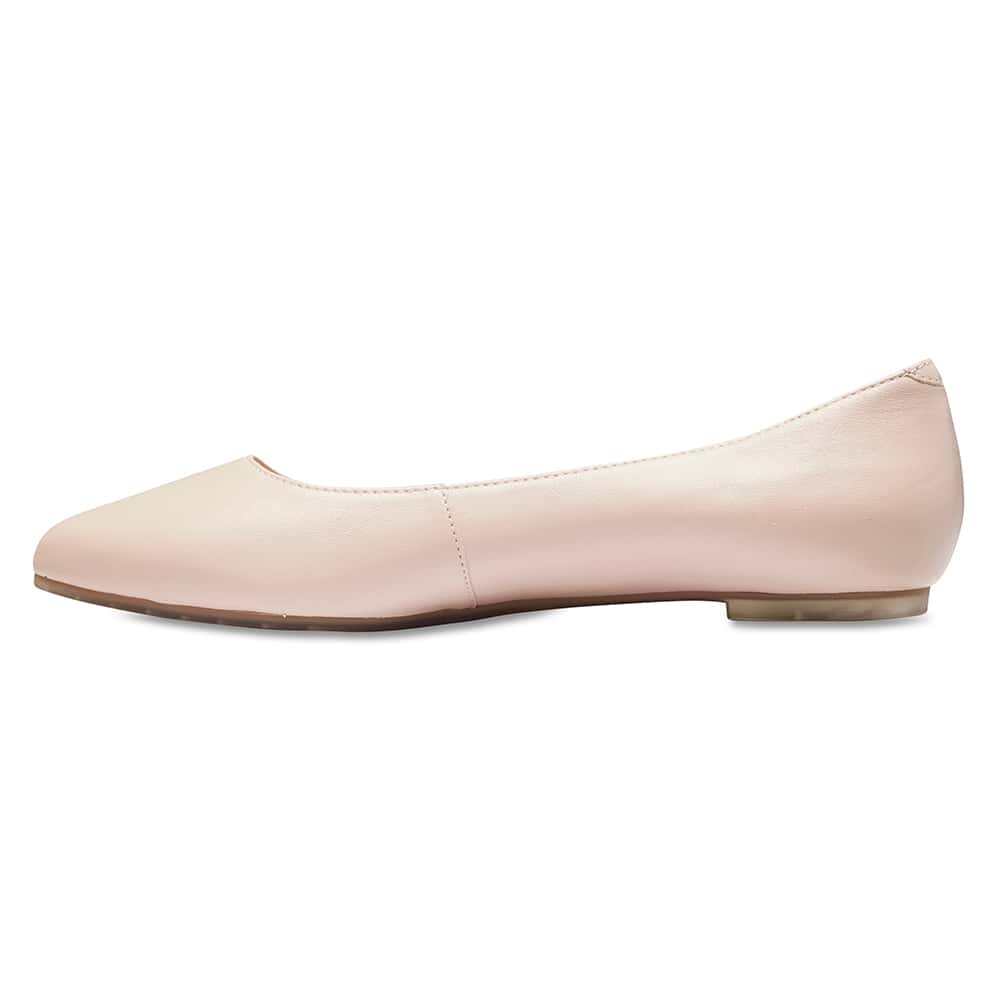 Lucia Flat in Blush Leather