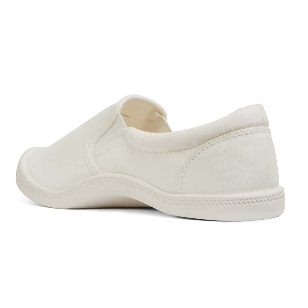 Lucky Sneaker in White Fabric