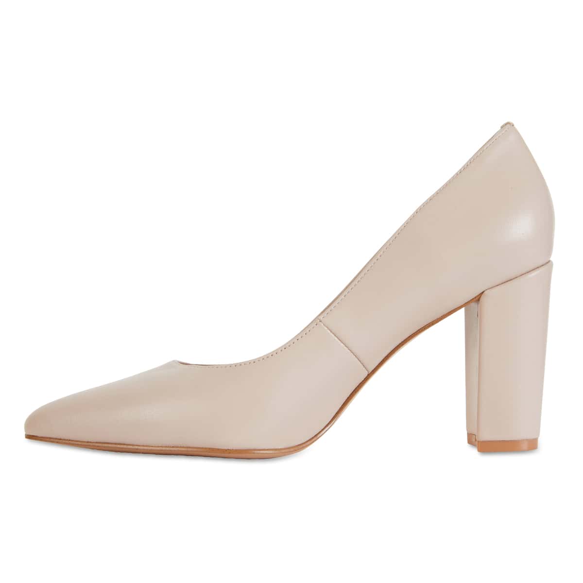 Lyric Heel in Blush Leather