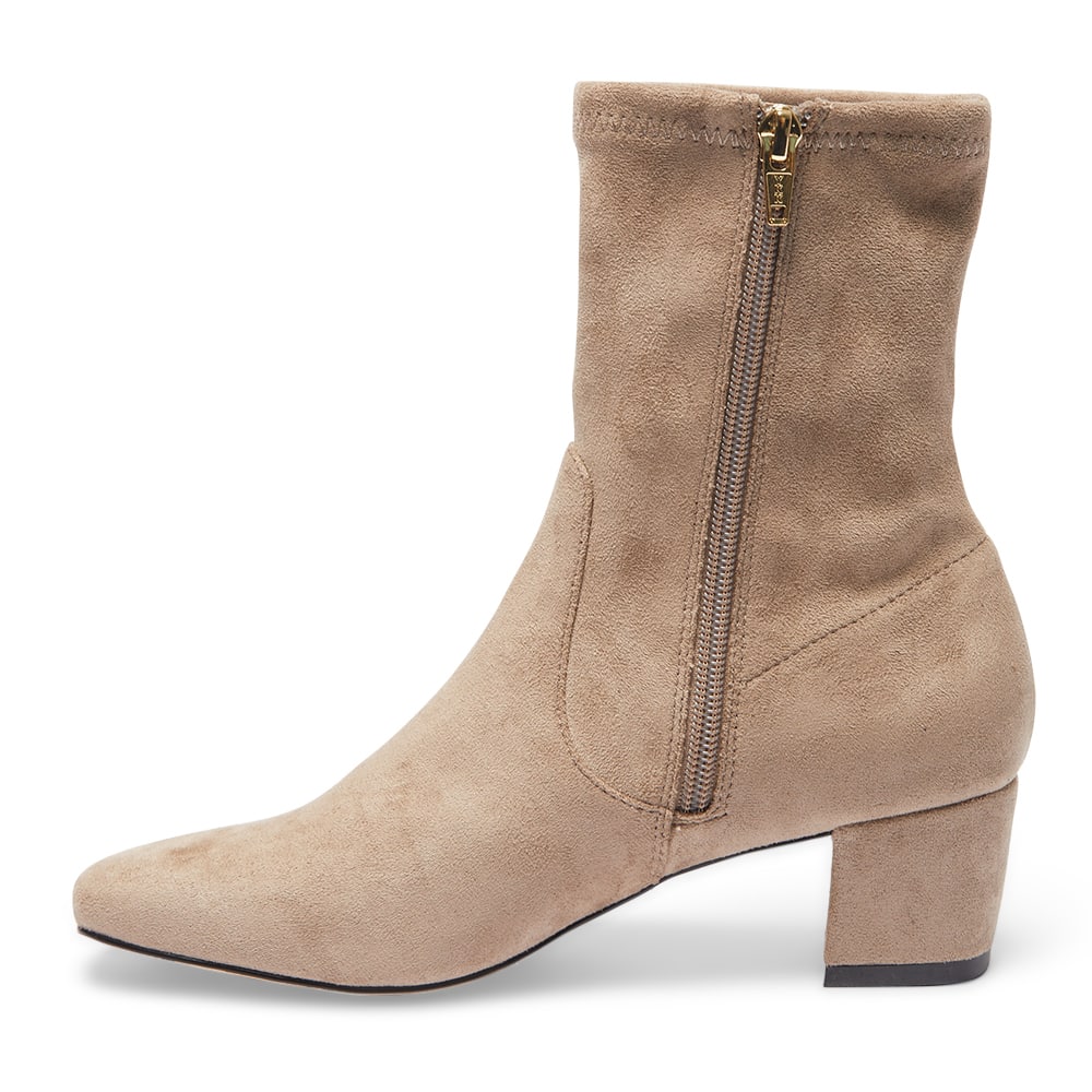 Maddox Boot in Taupe Suede Look