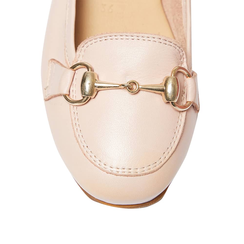 Madeline Flat in Blush Leather