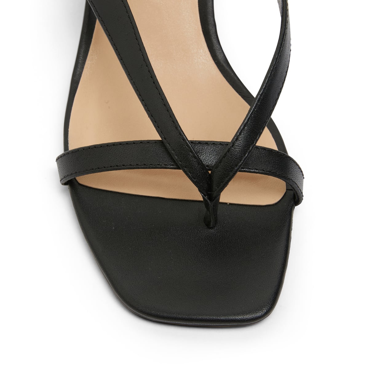 Madrid Heel in Black Leather