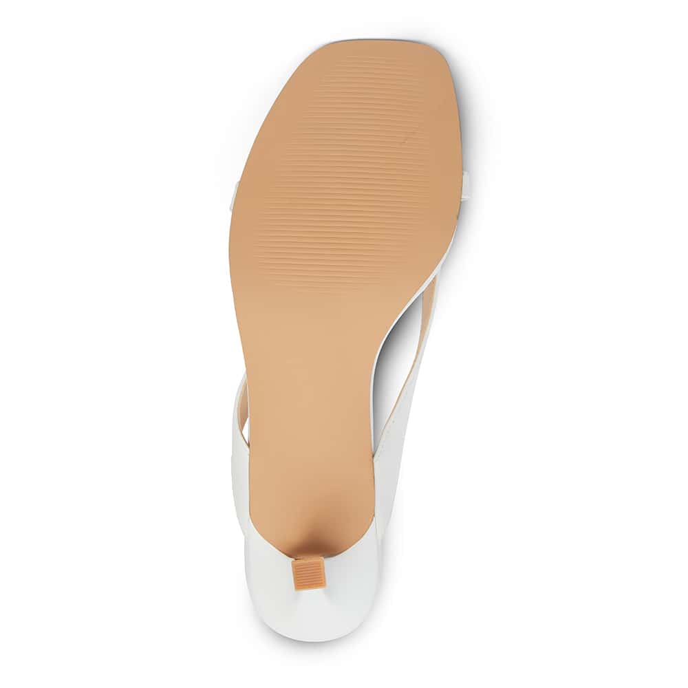 Madrid Heel in White Leather