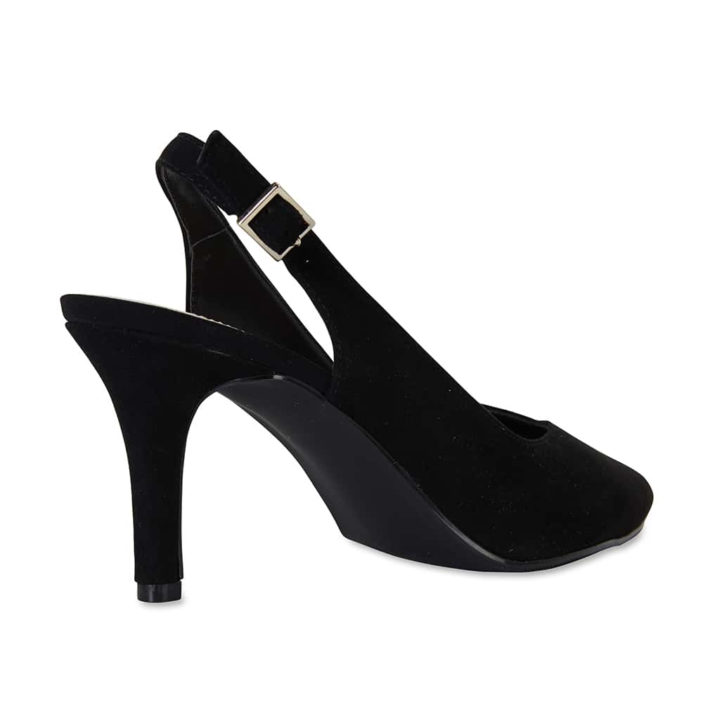 Maestro Heel in Black Suede