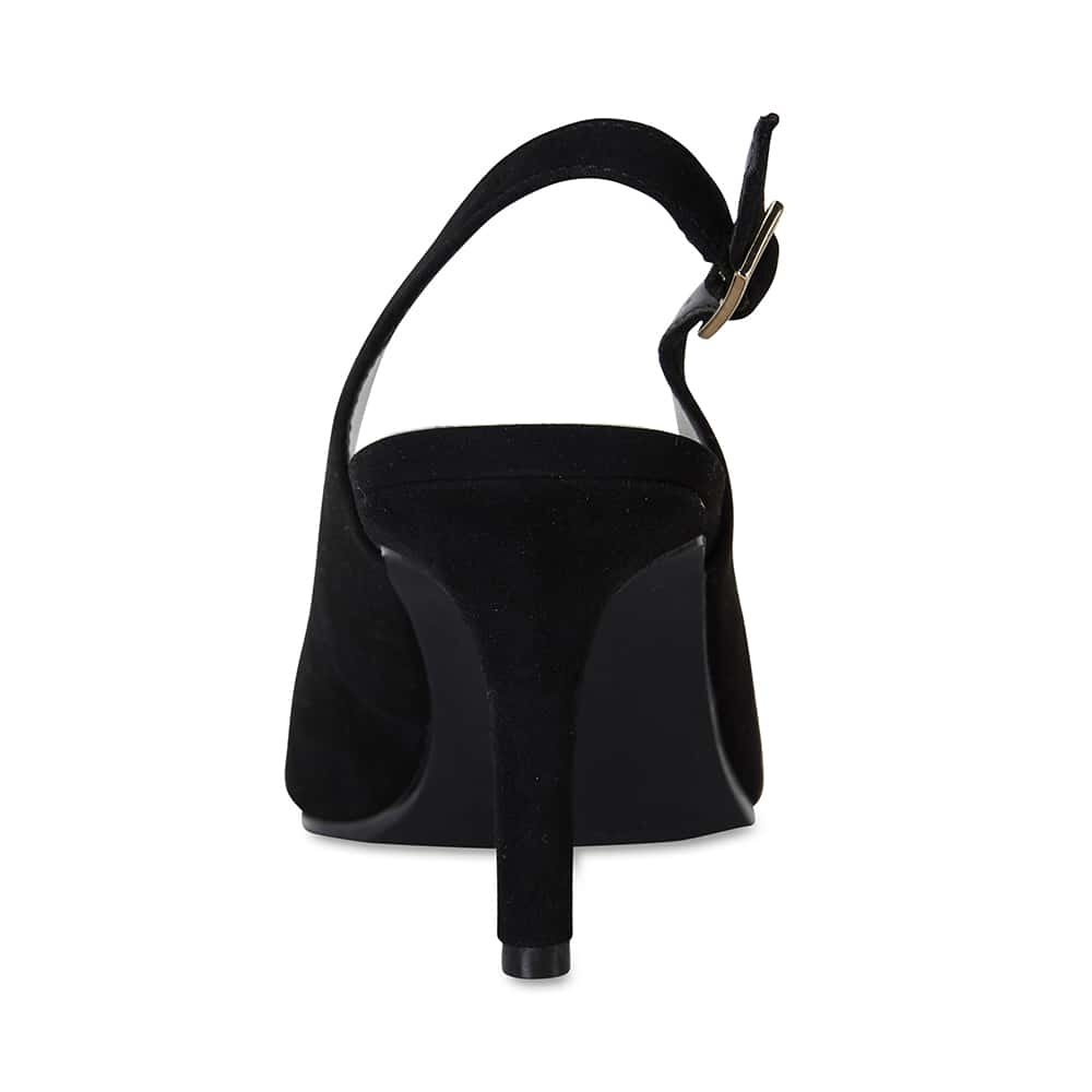 Maestro Heel in Black Suede