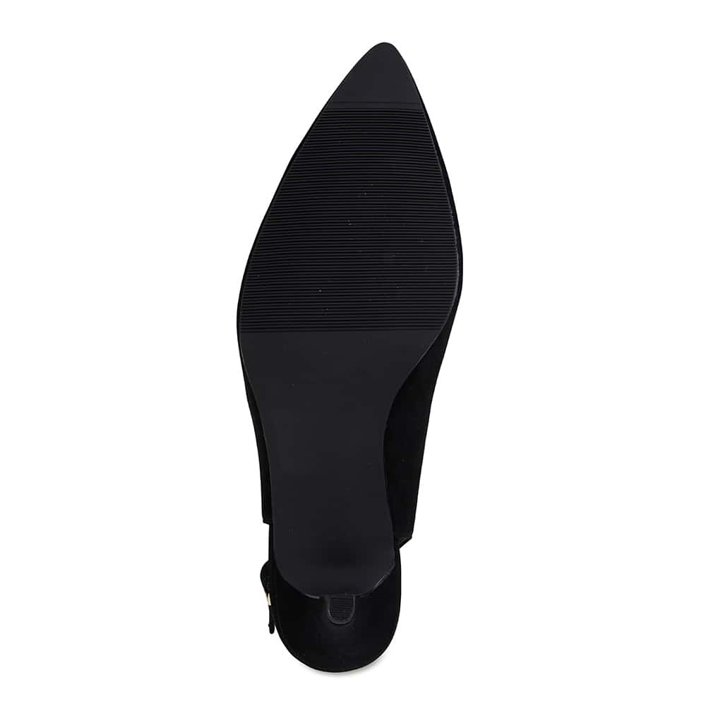 Maestro Heel in Black Suede