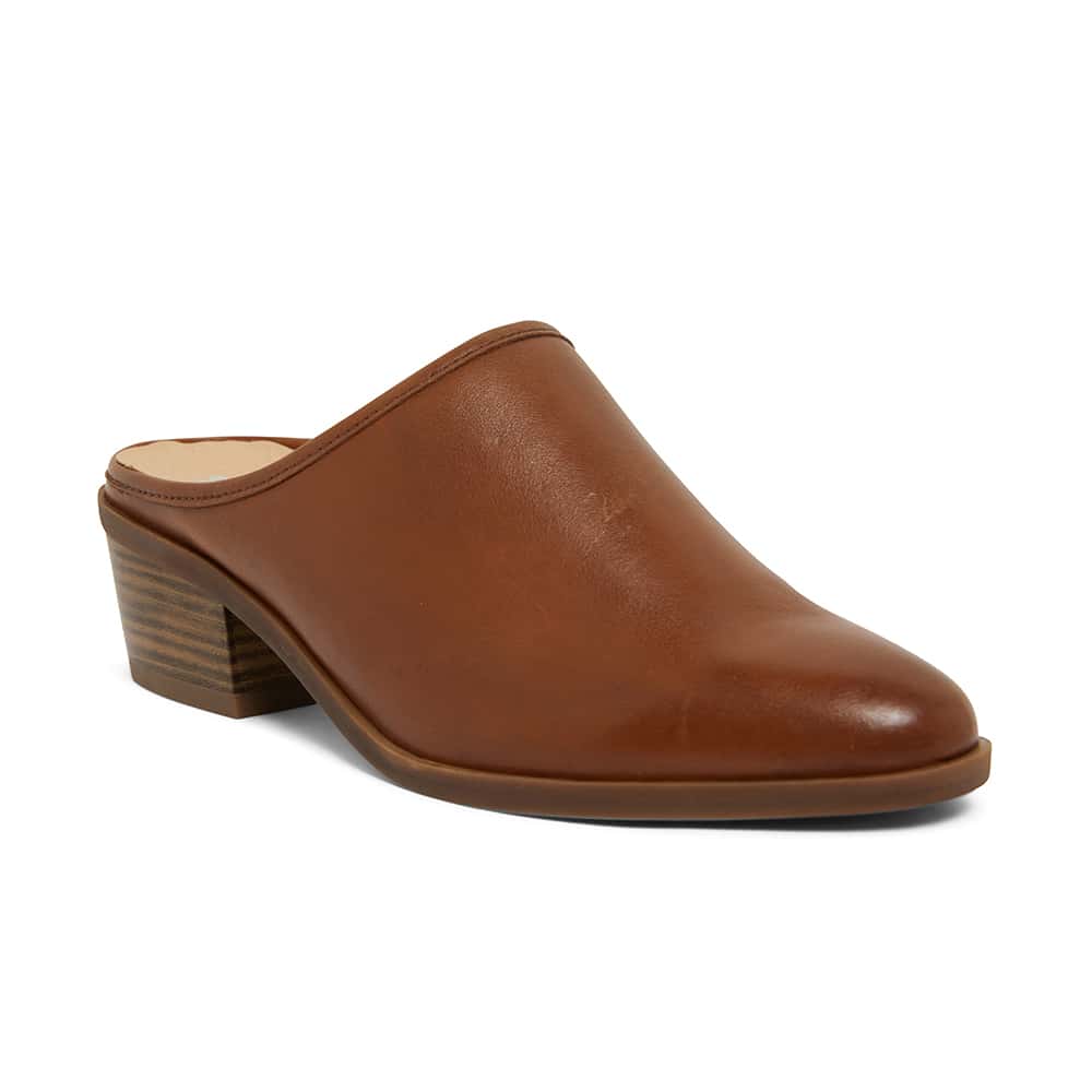 Magnum Heel in Mid Brown Leather