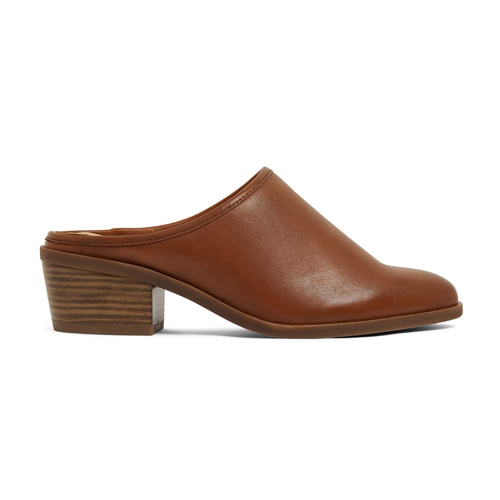 Magnum Heel in Mid Brown Leather