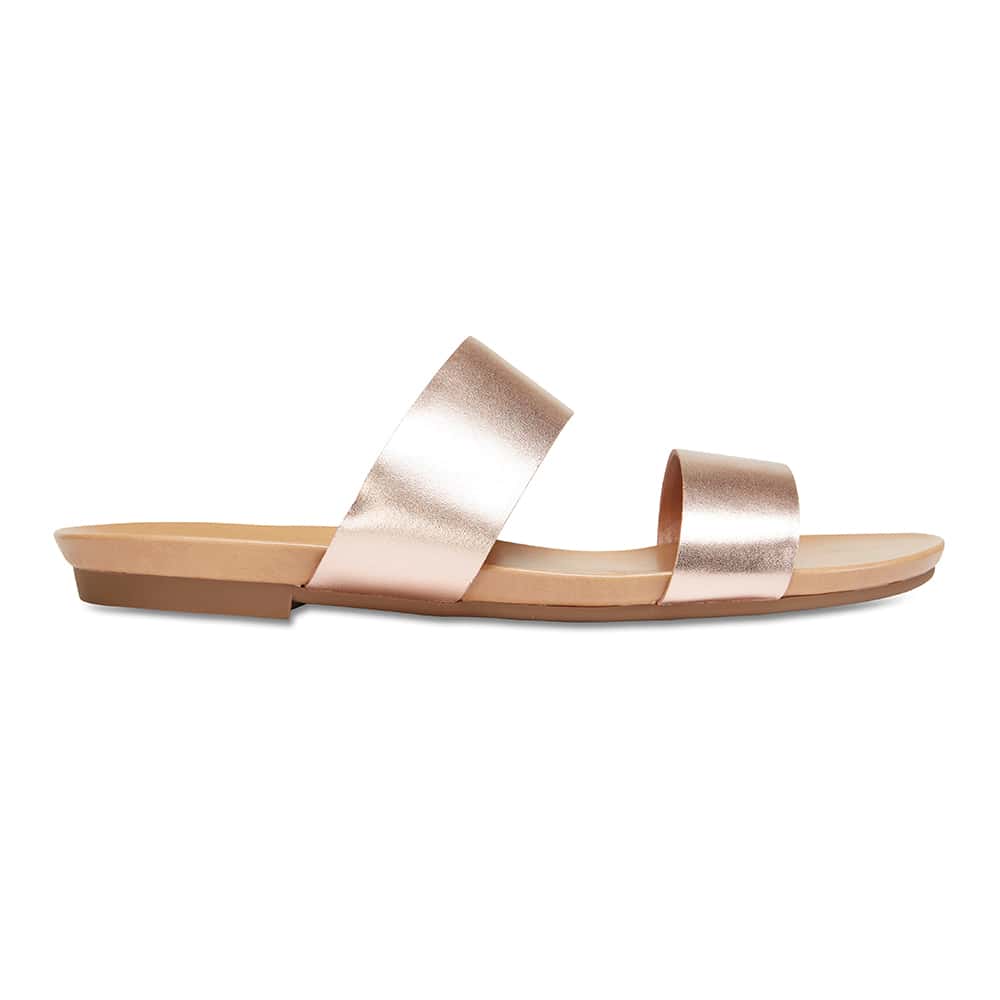 Malibu Sandal in Rose Gold Leather