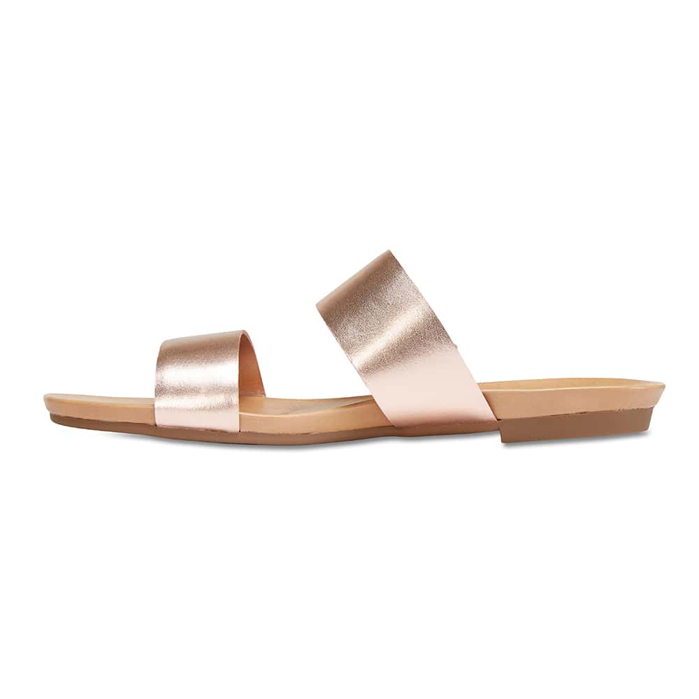 Malibu Sandal in Rose Gold Leather