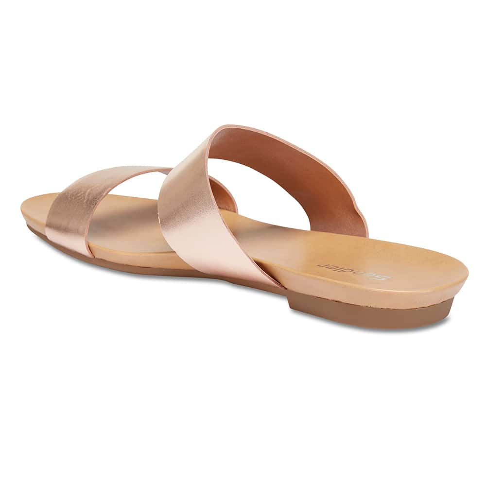 Malibu Sandal in Rose Gold Leather