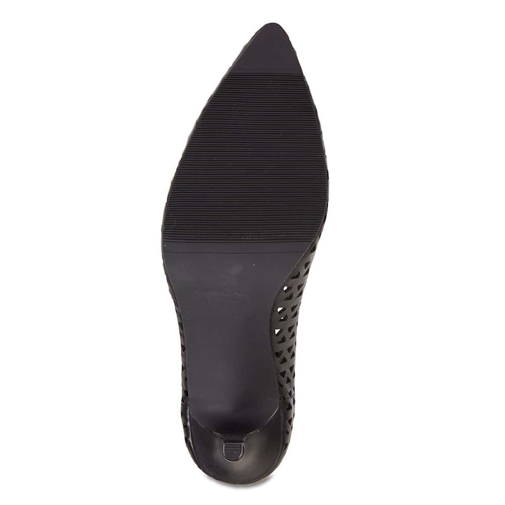 Melrose Heel in Black Leather