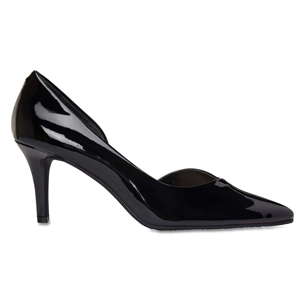 Mikado Heel in Black Patent
