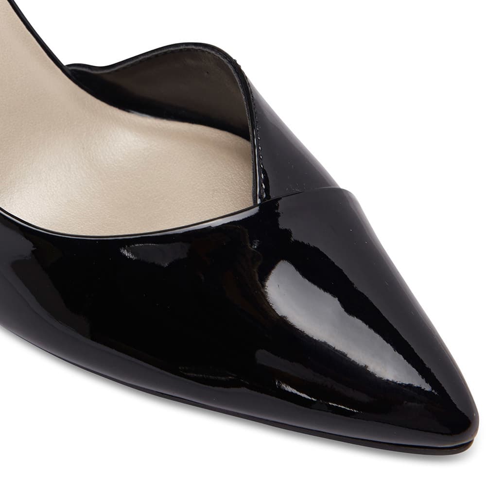Mikado Heel in Black Patent