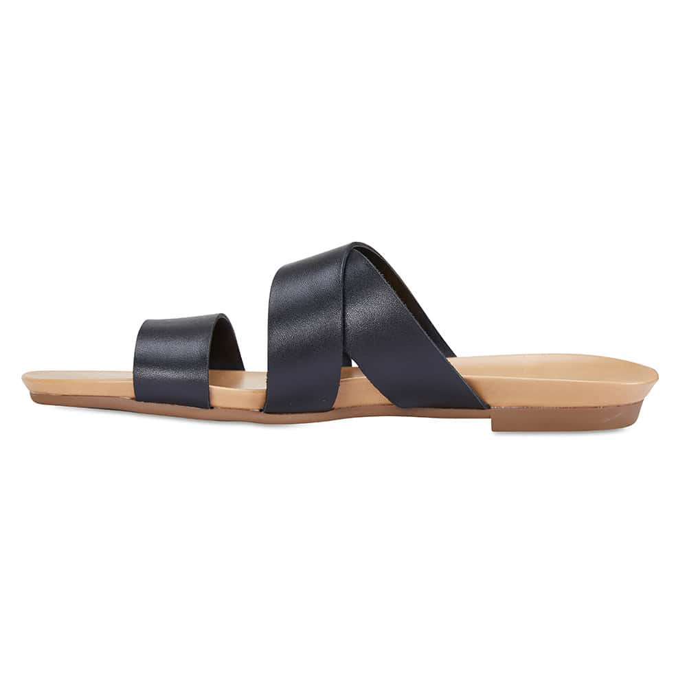 Milson Slide in Black Leather