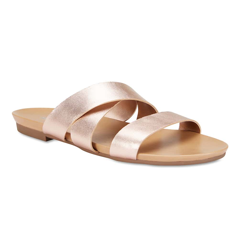 Milson Slide in Rose Gold Leather
