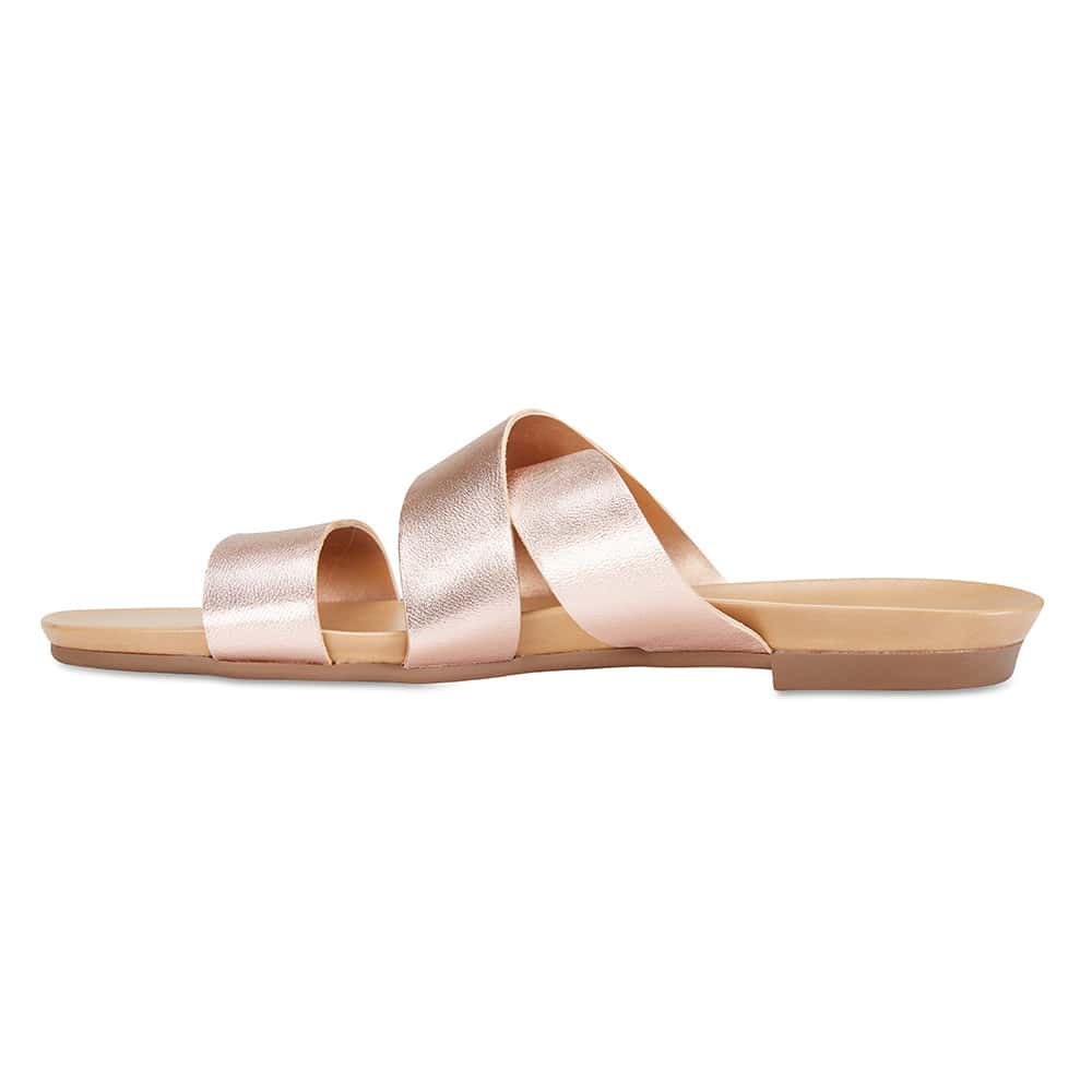 Milson Slide in Rose Gold Leather