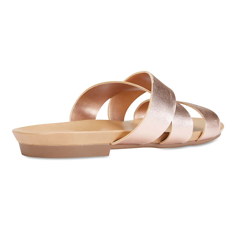 Milson Slide in Rose Gold Leather