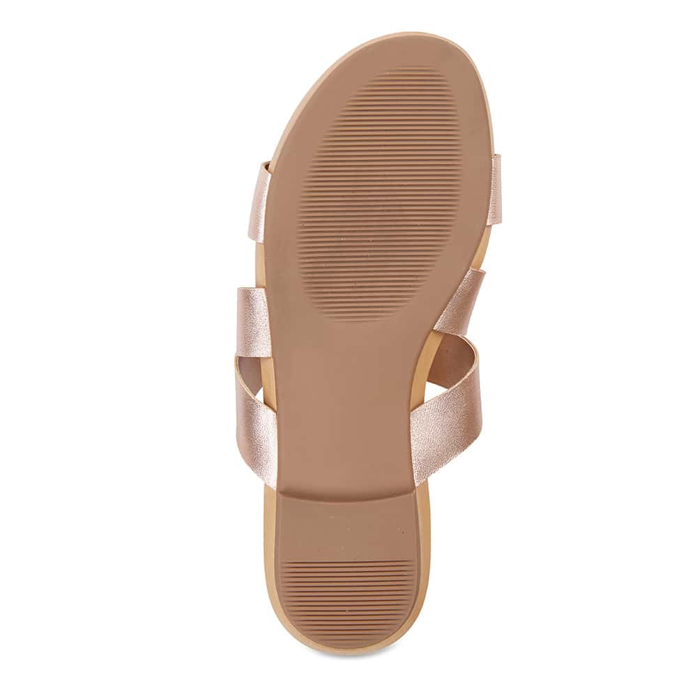 Milson Slide in Rose Gold Leather