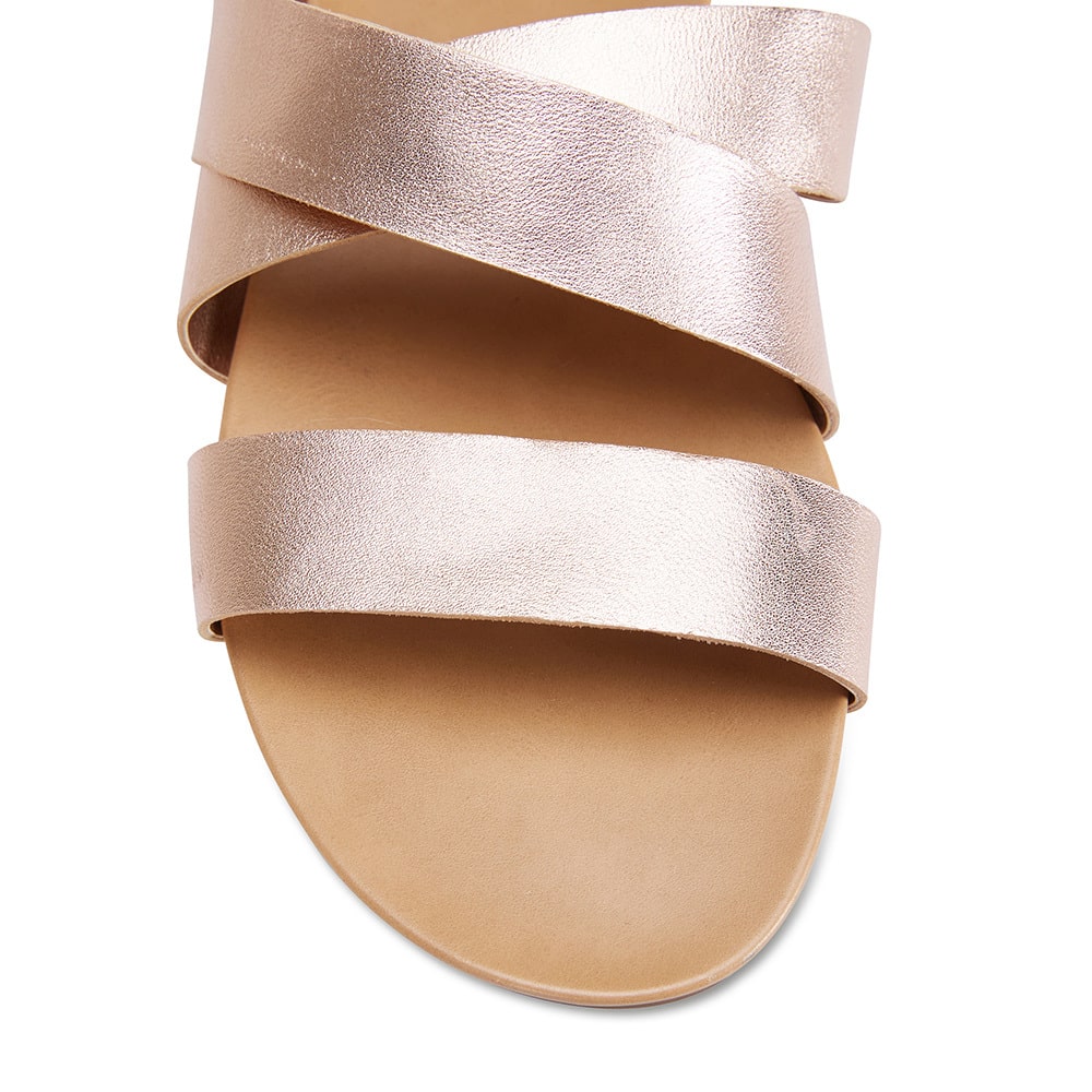Milson Slide in Rose Gold Leather