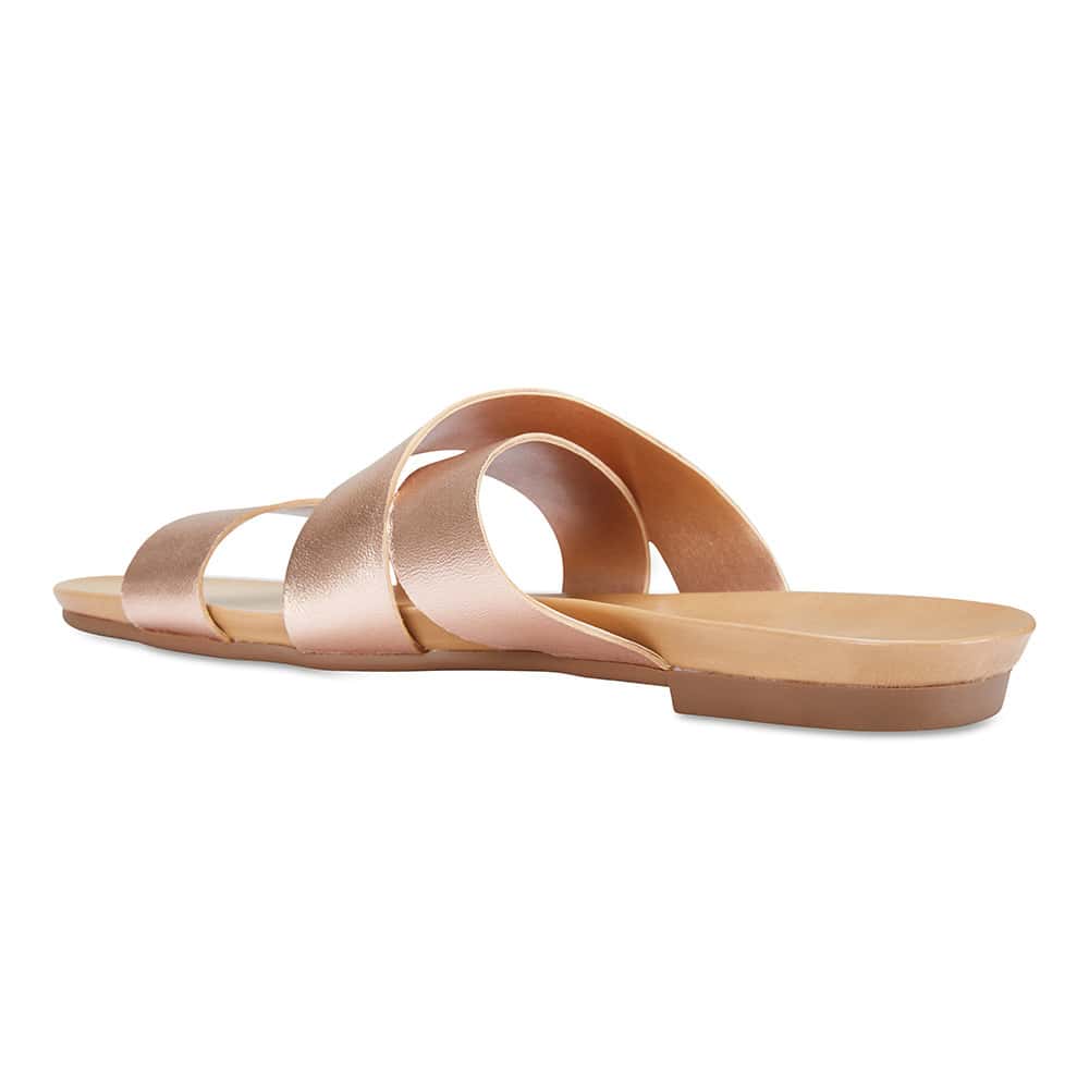 Milson Slide in Rose Gold Leather