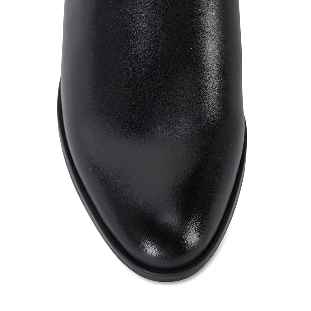 Mode Heel in Black Leather