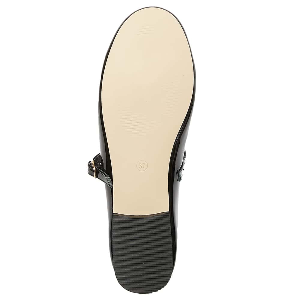 Molly Flat in Black Patent