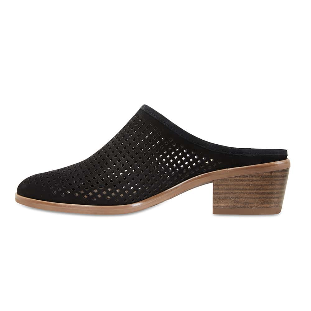 Mystic Heel in Black Nubuck