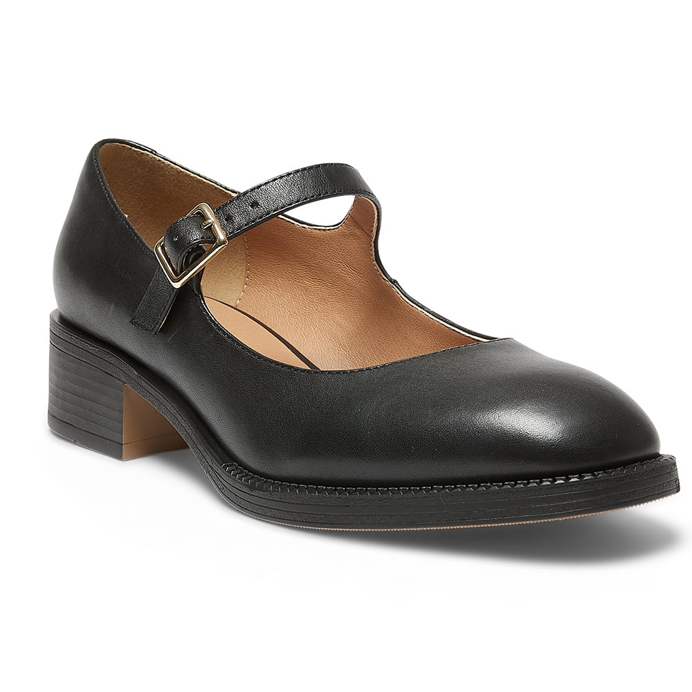 Natalie Heel in Black Leather