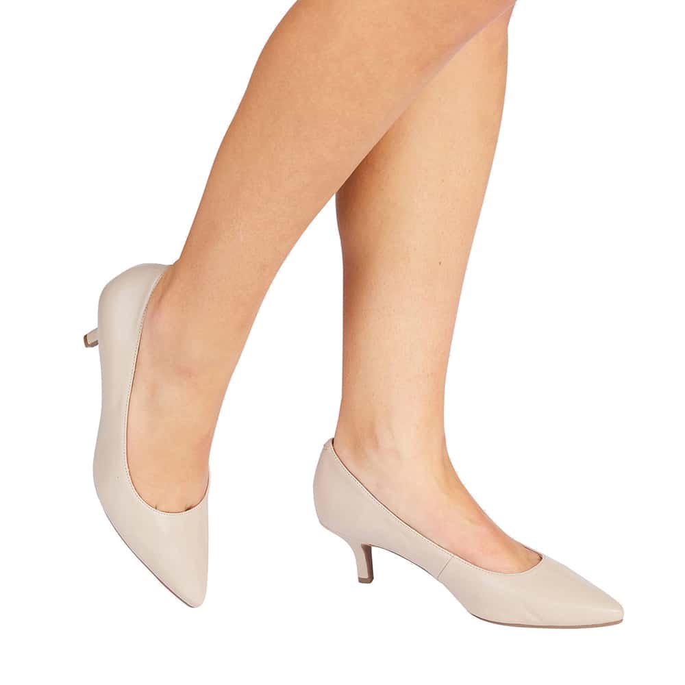 Natasha Heel in Nude Leather
