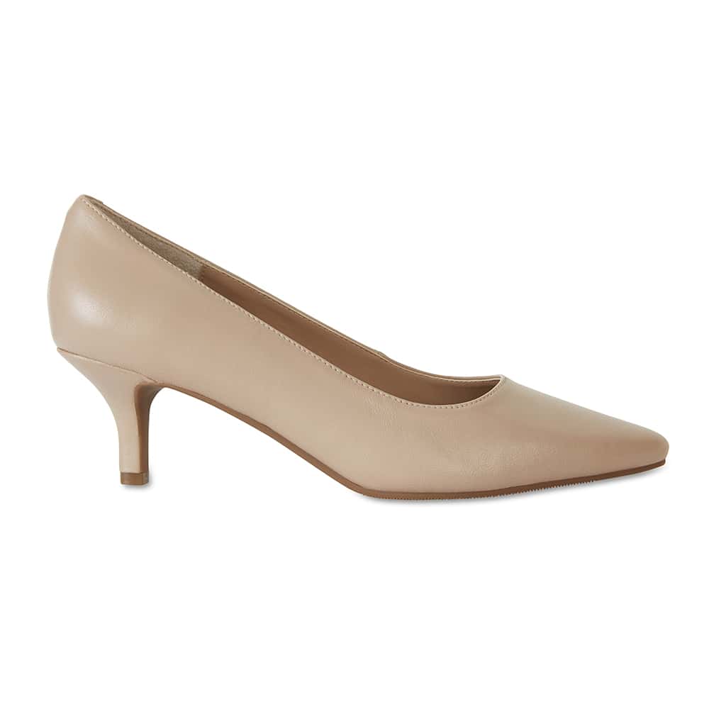 Natasha Heel in Nude Leather