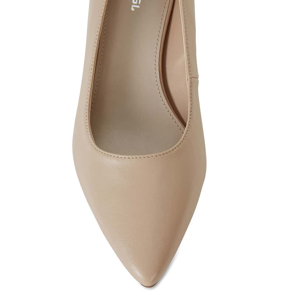 Natasha Heel in Nude Leather