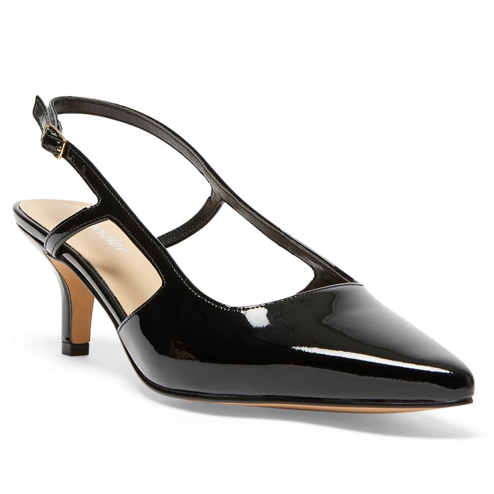 Nessa Heel in Black Patent
