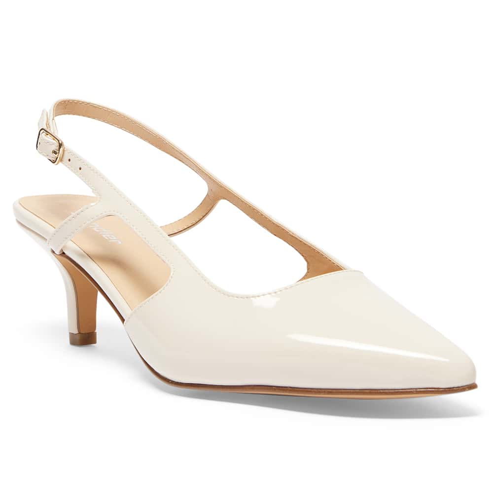 Nessa Heel in Ivory Patent