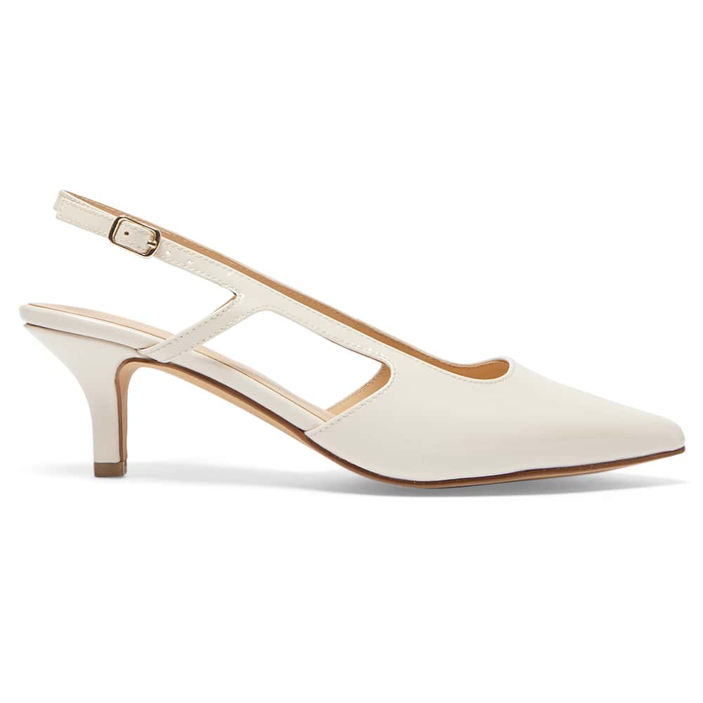 Nessa Heel in Ivory Patent