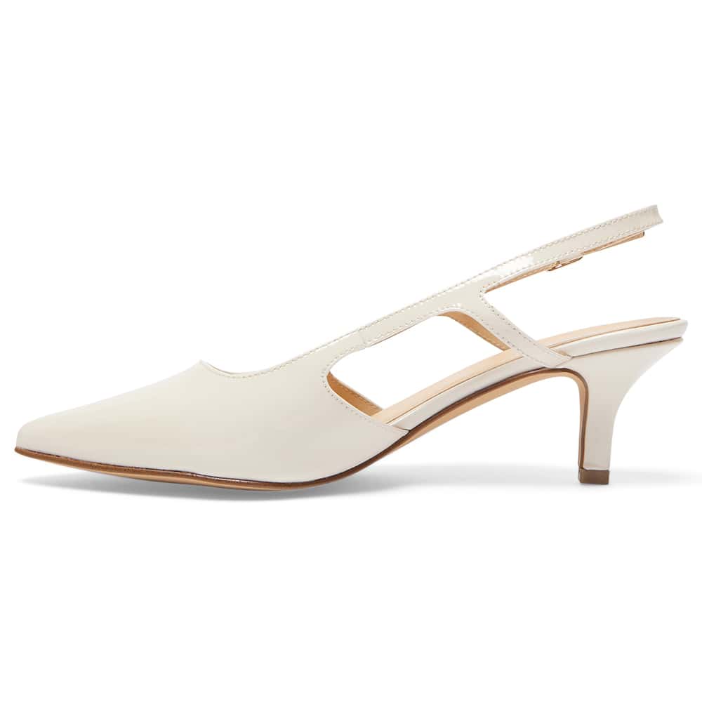 Nessa Heel in Ivory Patent